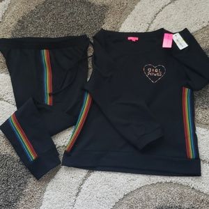 BRAND NEW with tags, Betsey Johnson jogger set!